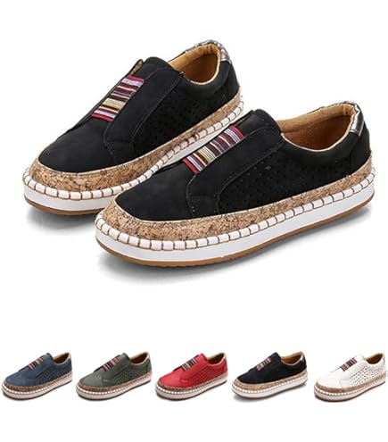 Chaussures De Marche Confort Femmes – Baskets Orthopédiques à Enfiler, Semelle Antidérapante, Tige Maille Respirante
