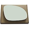 Adanz Side Mirror Replacement Glass fit for Volkswagen VW Passat Rabbit Jetta Eos R32 GTI Passenger Right Side RH Convex Non Heated, Including Adhesive Pads