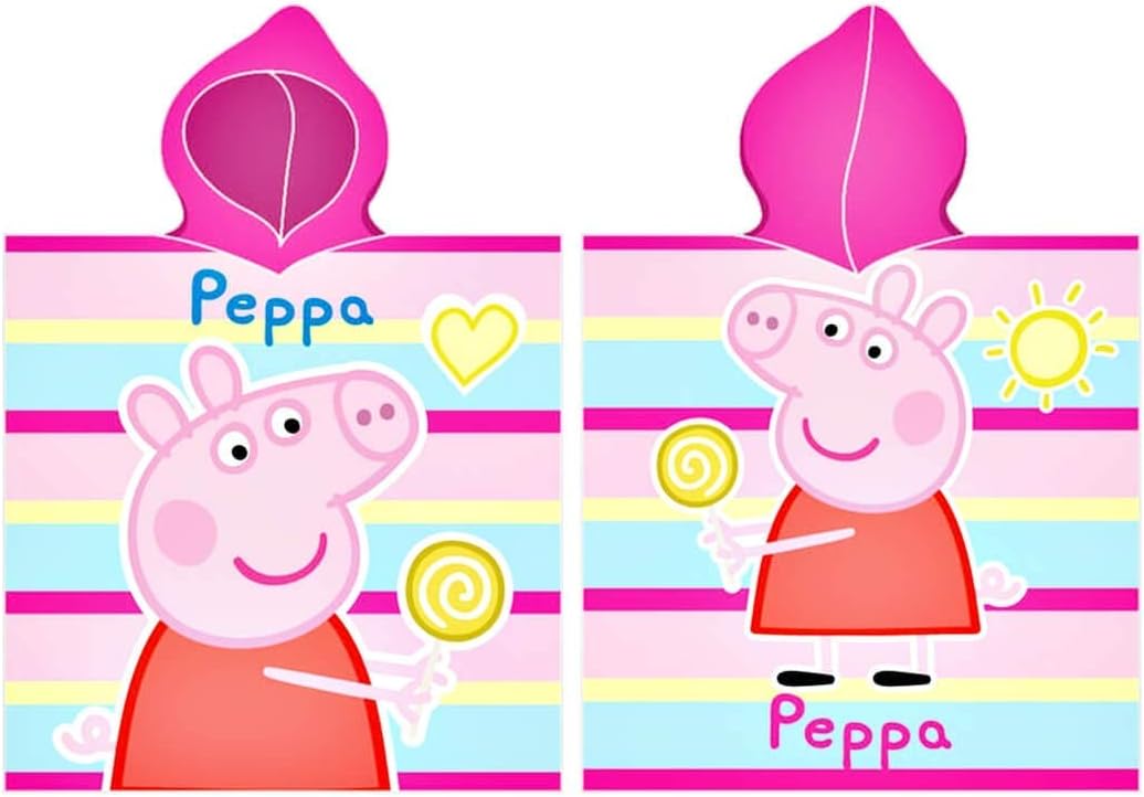 Peppa Pig Pink Hooded Towel Poncho