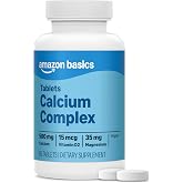 Amazon Basics Calcium plus Vitamin D2, 65 Tablets (2 month supply), (Previously Amazon Elements)