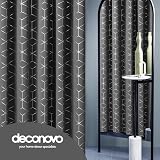 Deconovo Blackout Eyelet Thermal Curtains 46 x 54 Grey Diamond Foil view 2