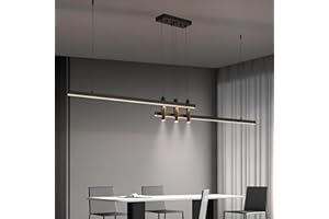 HUASHARE 83" Modern Black Linear Pendant Lights Kitchen Island Lighting Minimalist Led Chandeliers Pool Table Light Dimmable Ceiling Hanging Light Fixture Dining Room with Remote Control