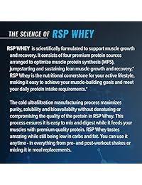 RSP Proteína de suero en polvo (5LB) – 27G Premium batido de proteína de suero de leche con BCAAs y...