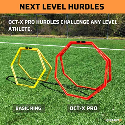 OCT-X PRO 12 Octagon 24" Agility Rings / Agility Grid Training for Foot Speed, Vertical Jumping, Soccer, Football, Baseball, Basketball / Exercise Ladder Training Set / Drill Guide & E-Book - Thumbnail 2