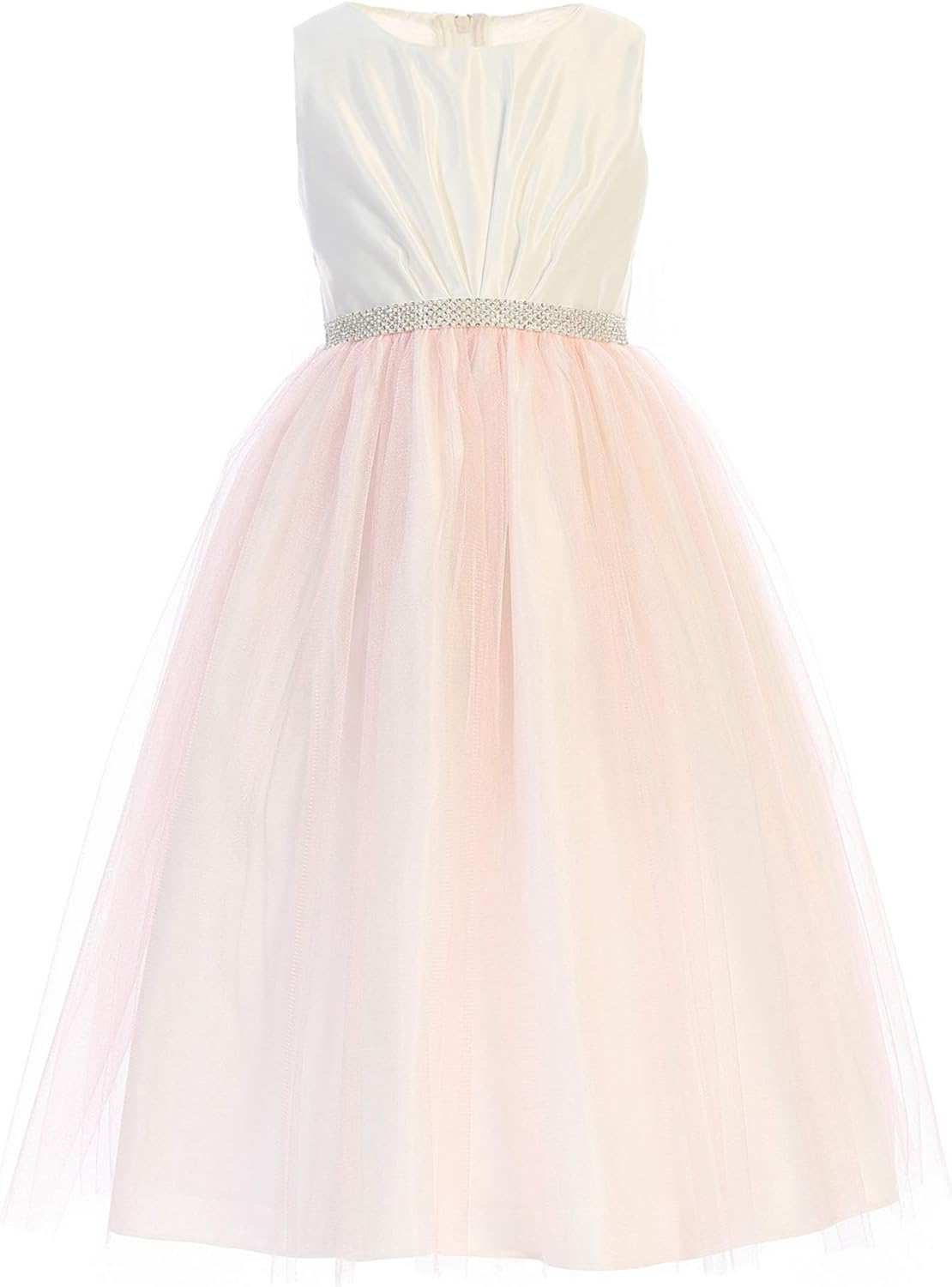 pleated flower girl dress