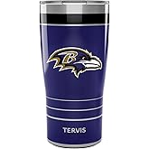 Tervis Traveler NFL Baltimore Ravens - MVP Triple Insulated Tumbler Travel Cup Keeps Drinks Cold & Hot, 20oz, Stainless Steel