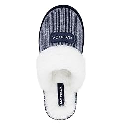 Nautica Women's Cozy Micro Suede Slide Slippers