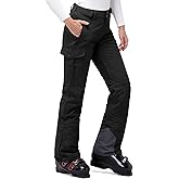 33,000ft Women's Insulated Snow Pants, Waterproof Snowboard Ski Pants with Boot Gaiters