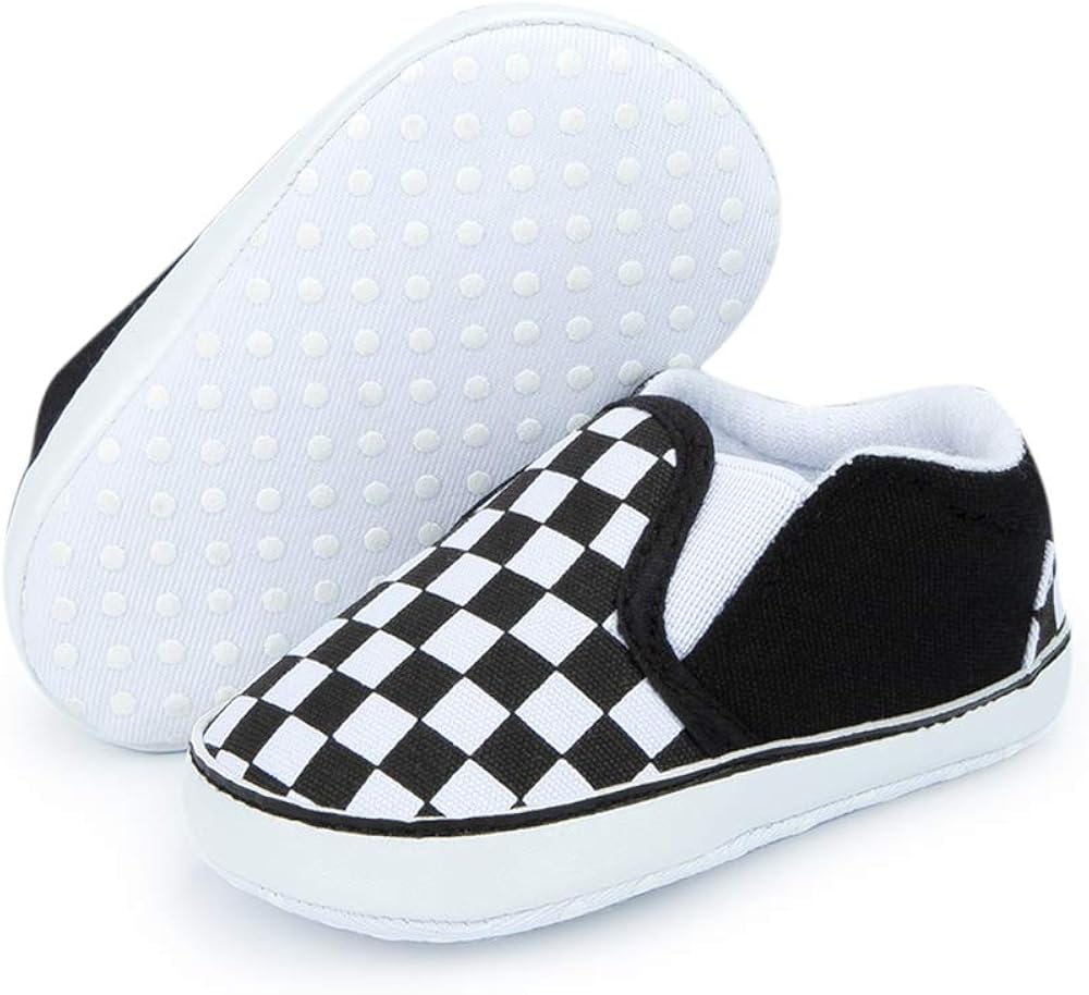  | Meckior Infant Baby Girls Boys Canvas Shoes Soft Sole Toddler Slip On Newborn Crib Moccasins Casual Sneaker Austin Boy's Flat Lazy Loafers First Walkers Skate Shoe | Sneakers