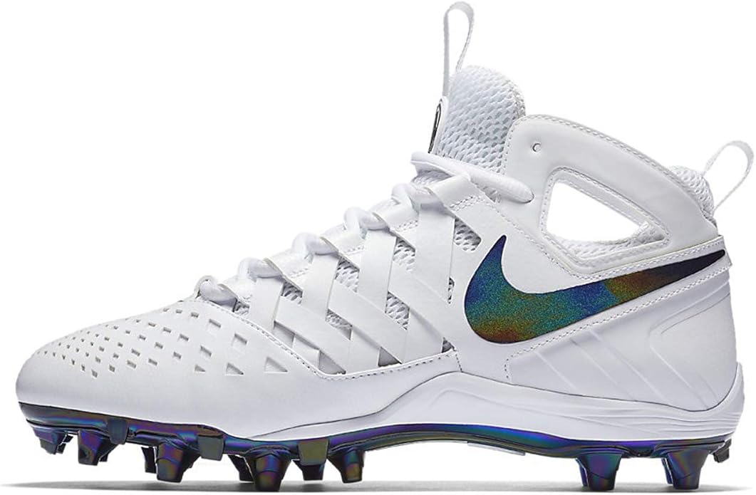 Nike Huarache V Lax LE Men's Lacrosse Cleats (12, White/BlackWhite) Sports & Outdoors