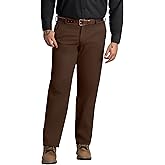 Red Kap Men's Stain Resistant, Flat Front Work Pants, Brown, 54W x 30L