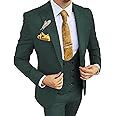 Wangyue Mens 3 Piece Suit Slim Fit Suits for Men Double Breasted Suit Men Wedding Prom Suits