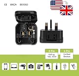 Peak Health 1 x Type A to UK Plug Converter with 5A Fuse, 240V Safe view 2