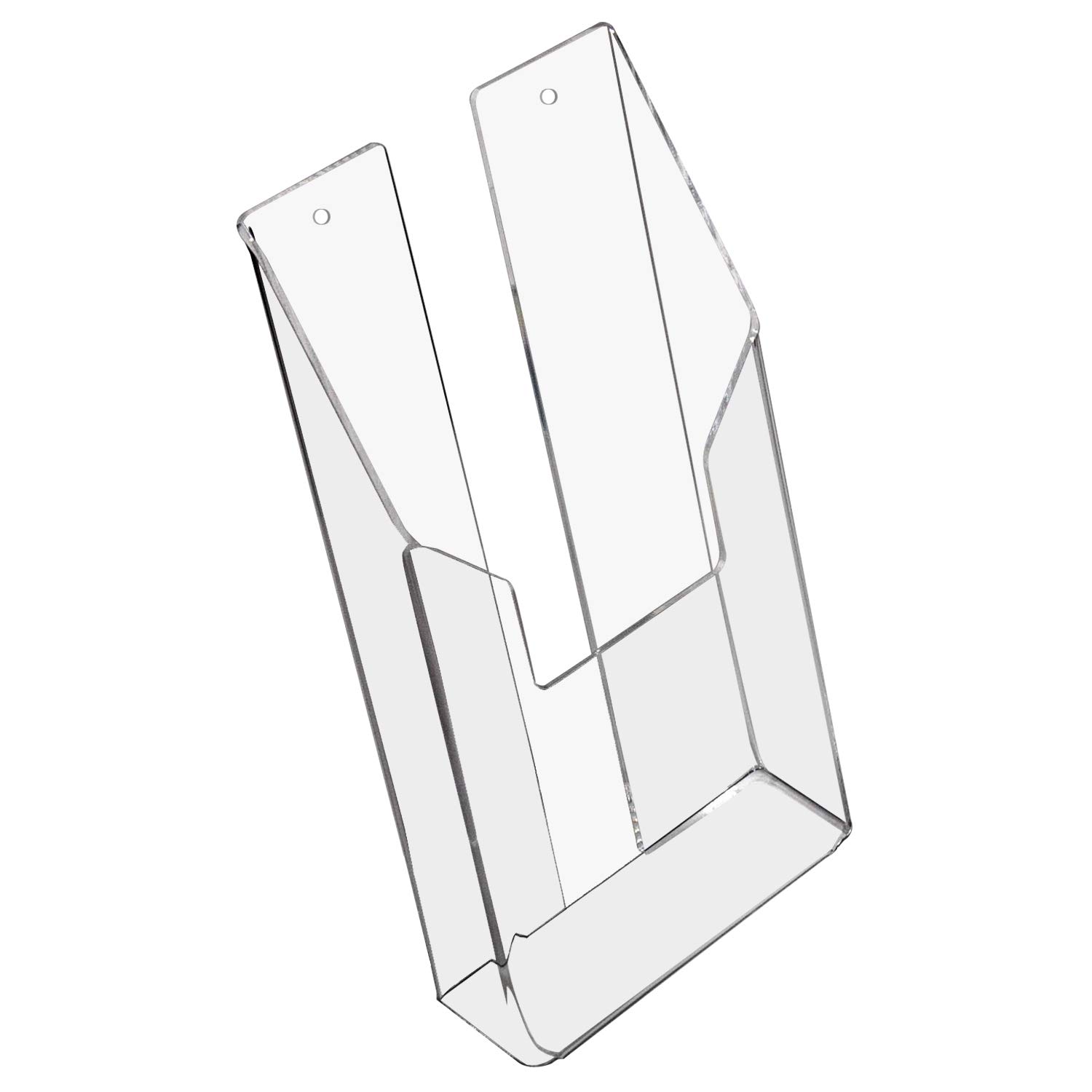 HMF 46841 A6 Portrait Acrylic Brochure Holder 11 x 20 x 3.5 cm Transparent