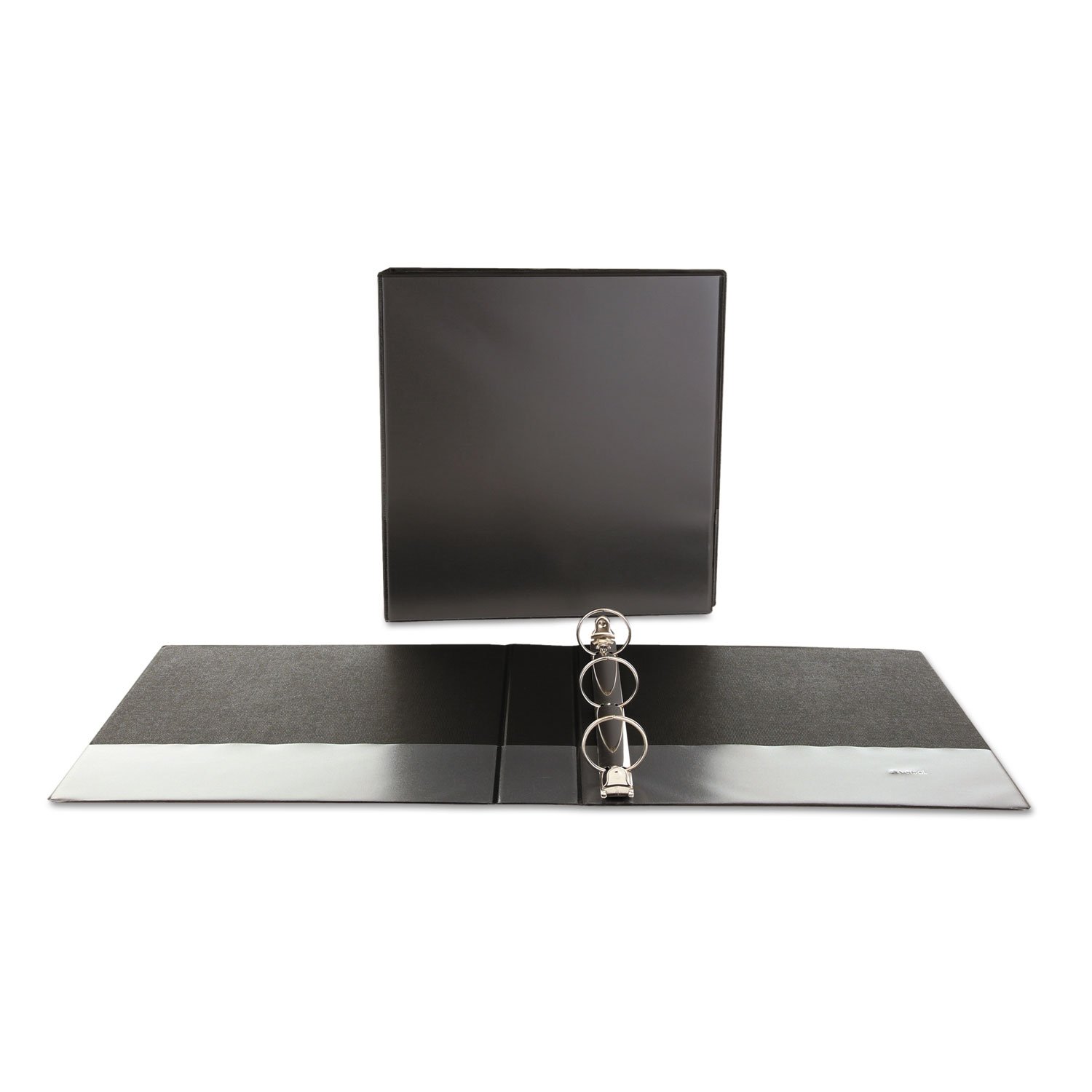 Round Ring Economy Vinyl View Binder, 1-1/2" Capacity, Black