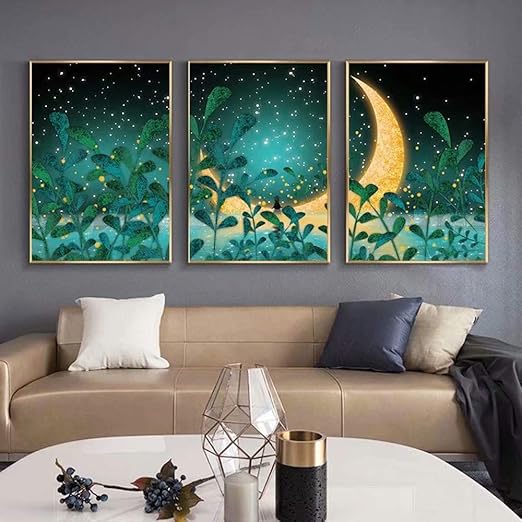 L L Qyl Lienzo De Pintura 3pcs Pintura Pintura Mural Marco