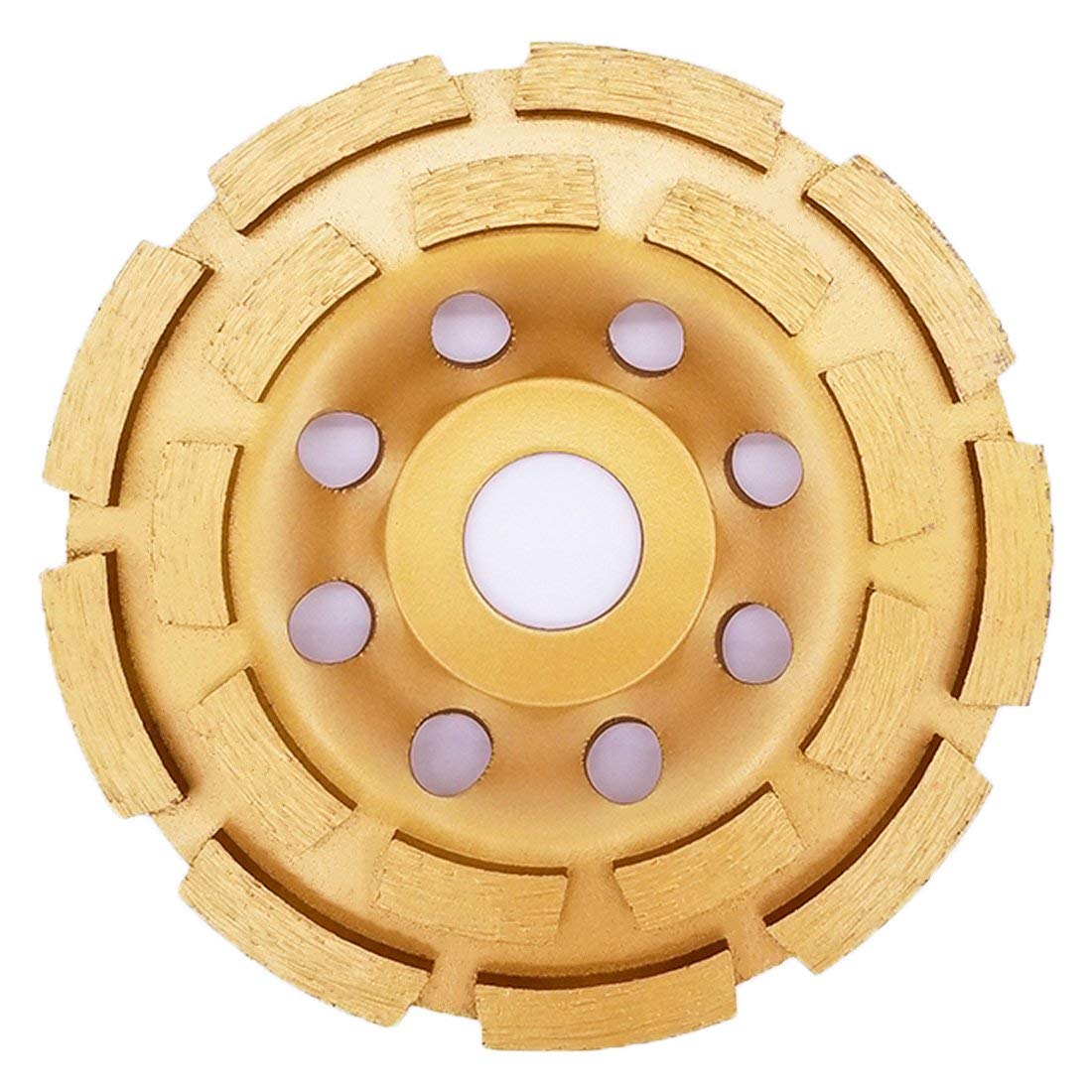 4-1/2-Inch Diamond Cup Abrasive Wheel, Double Row Diamond Grinder Disc for Concrete, Granite, Stone, Marble etc