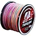 Sougayilang 500m/547Yards 4 Strands 12lb-72lb Multifilament Pe Superbraid and Braided Fishing Line (Grey Yellow Black Green Multicolor)
