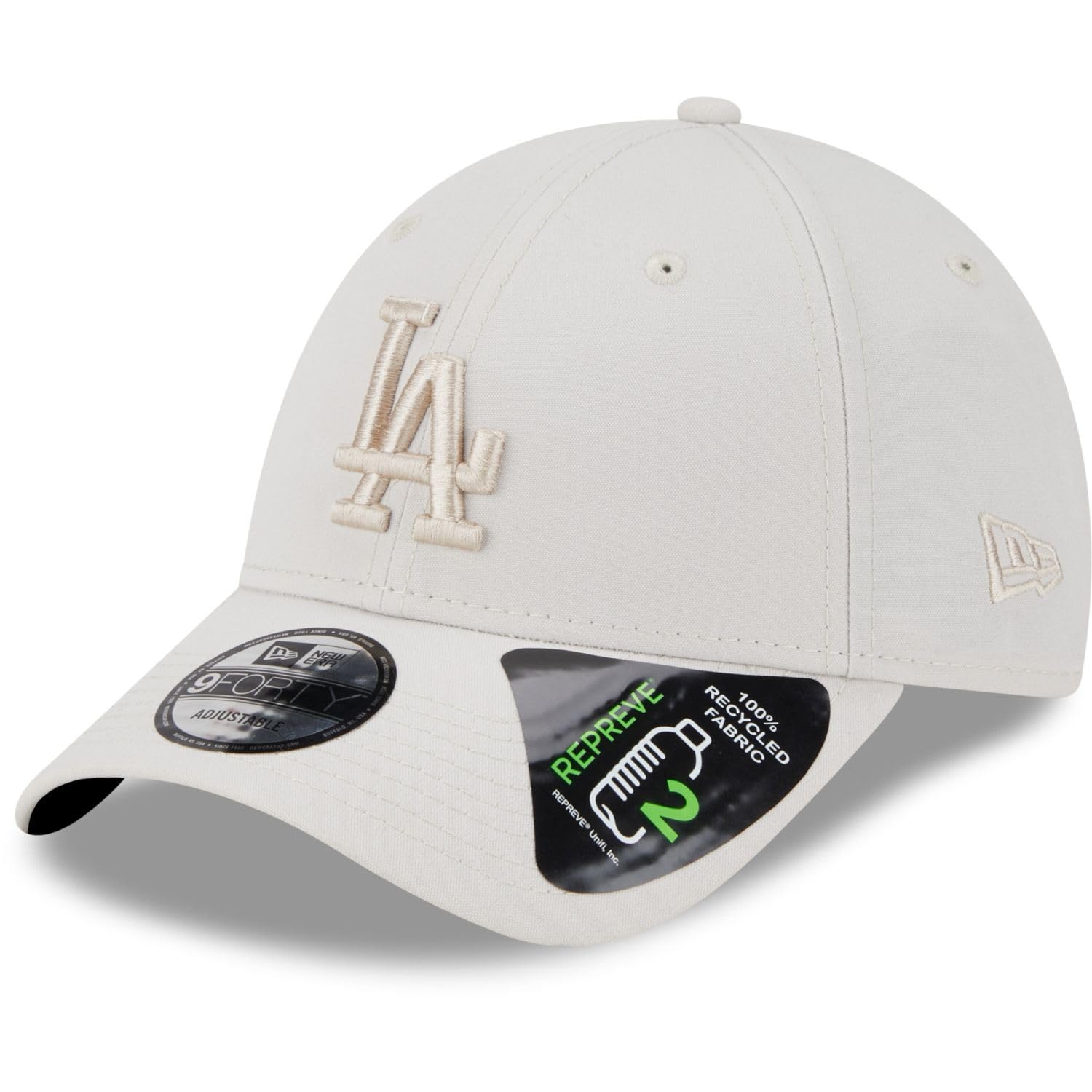 New Era Men's 940 MLB Los Angeles Dodgers Repreve Outline 9Forty Baseball Cap Light Beige