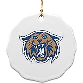 GRAPHICS & MORE Villanova University Secondary Logo Porcelain Scalloped Holiday Christmas Tree Ornament - 2.8" (7.1 cm)