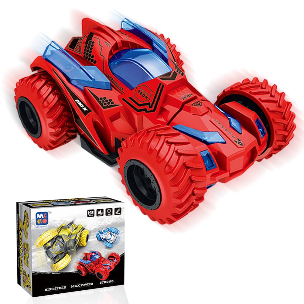 NimblusToy Pull Back Car,Monster Truck Toys,Friction Powered Vehicles, Rotating Stunt Dragon Push and Go Vehicles Toys,Durable Off-Road Toy Cars for Kids Christmas Birthday Gifts 2pcs(G)