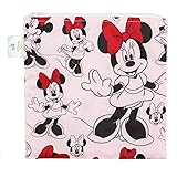 Bumkins Sandwich/Snack Bag, Disney Reusable, Washable, Food Safe, BPA Free, Minnie Mouse, 7 x 7
