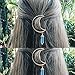 Niceyo Ladies Retro Moon Crescent Hair Clip Natural Stone Pendant Hairpin