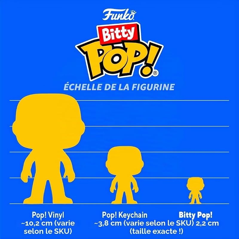 Bitty Pop! Teenage Mutant Ninja Turtles - Leonardo, Michelangelo, April O’Neil et Une Mini-Figurine Mystère en Surprise - 2.2 Cm - TMNT - Donatello Collectionnable - Étagère Empilable Incluse