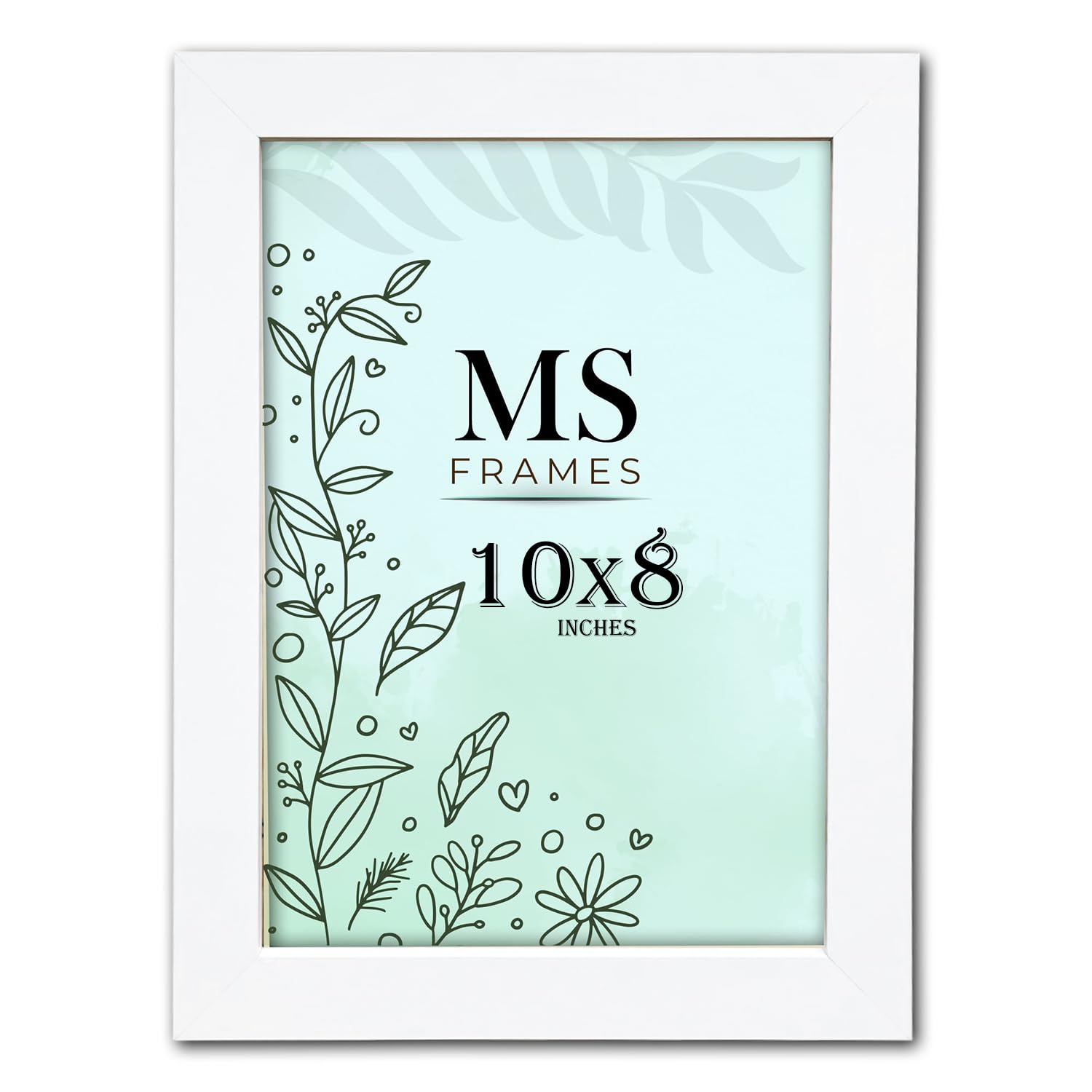 AI Decor 10x8 Inch White Picture Frames (25.4x20.3 cm) Poster Frame - Clear Acrylic Display Poster MDF Wooden Portrait/Panoramic - Flat Wall Mount Hang Hooks & Free Tabletop Stand