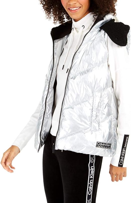 calvin klein performance shiny puffer jacket