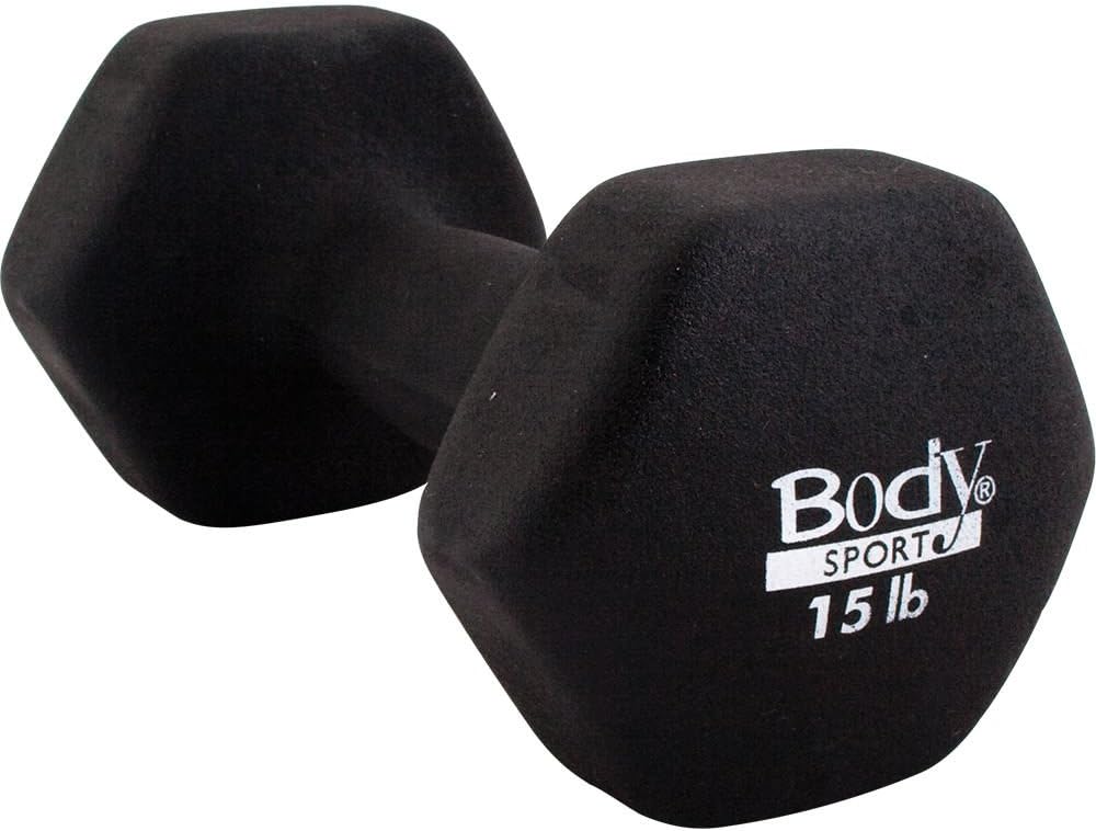 Body Sport Neoprene Colored Dumbbell 15 lbs
