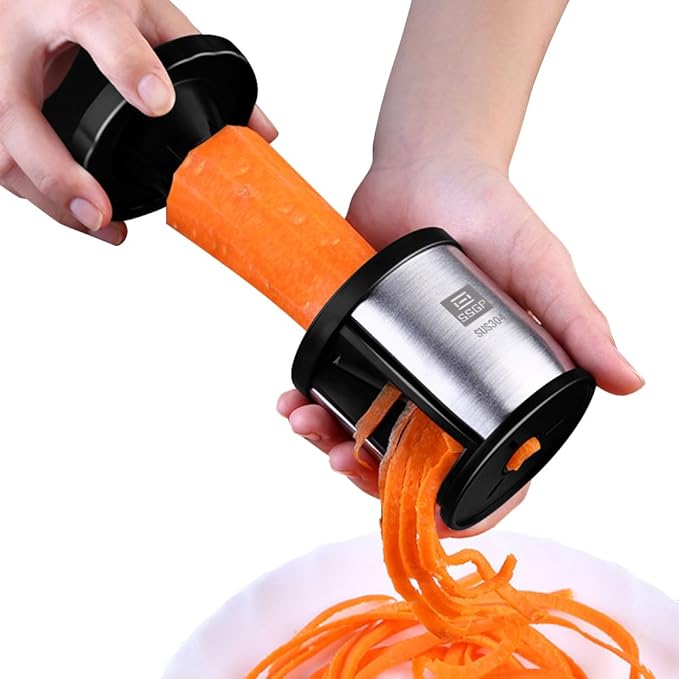 Leegoal Handheld Spiral Slicer Vegetable Spiralizer, Stainless Steel