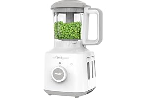 The First Years 2-in-1 Baby Food Maker and Steamer - Baby Food Blender and Steamer - Healthy Homemade Baby Puree Maker - Easy