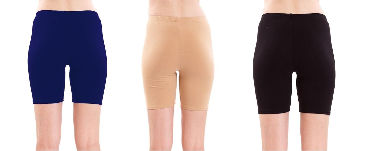 fashion line black navy skin women short/tights(pack of 3)