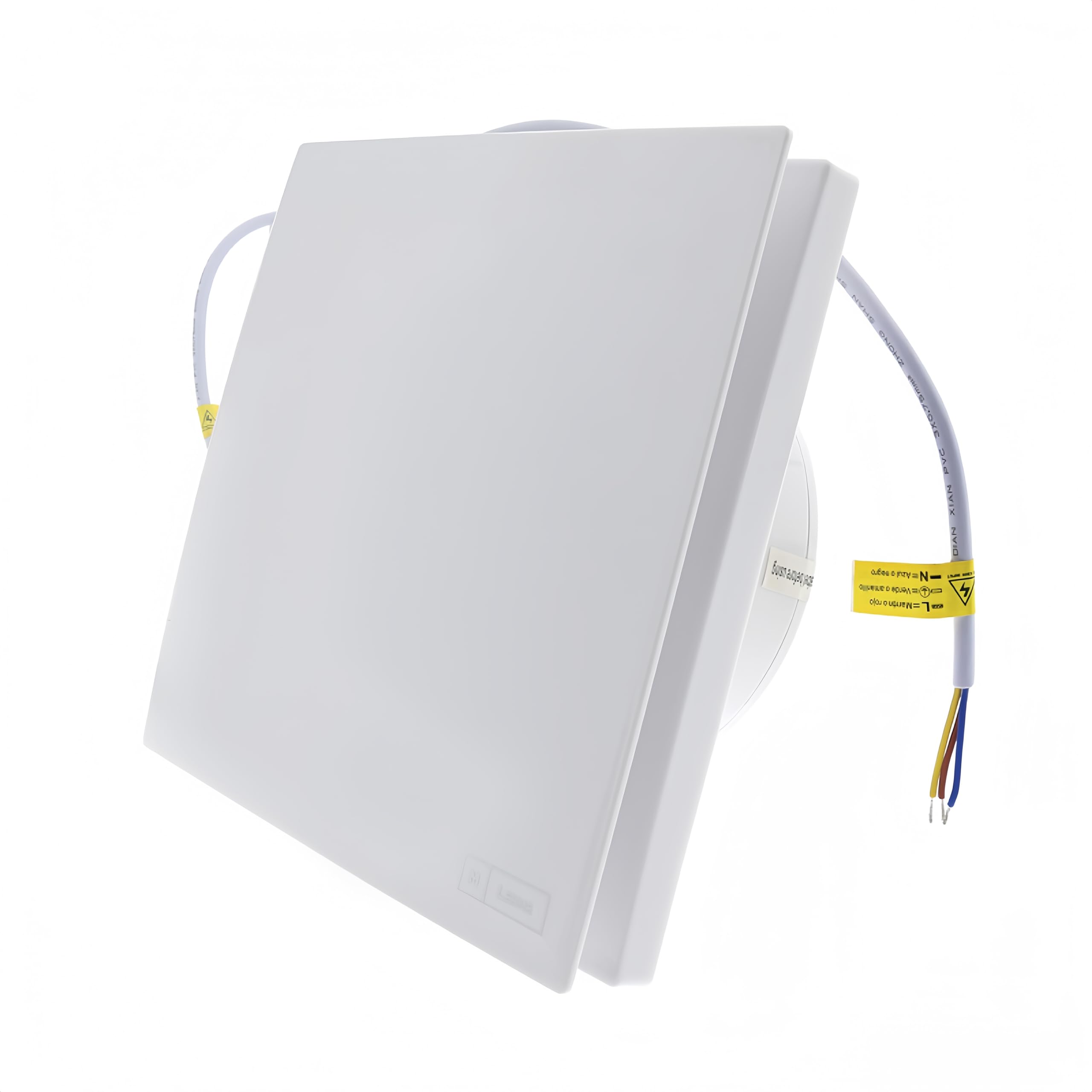 LEDUNI Bathroom Air Fan, Non Return Valve, Quiet, Energy Saving, Cut 150mm, Ideal for Bathroom, Kitchen, Toilet, White (22W)