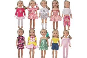 WYHTOYS Doll Clothes and Shoes fits 14 inch 14.5inch Doll American Girl Wellie Wishers Dolls (A6-3)
