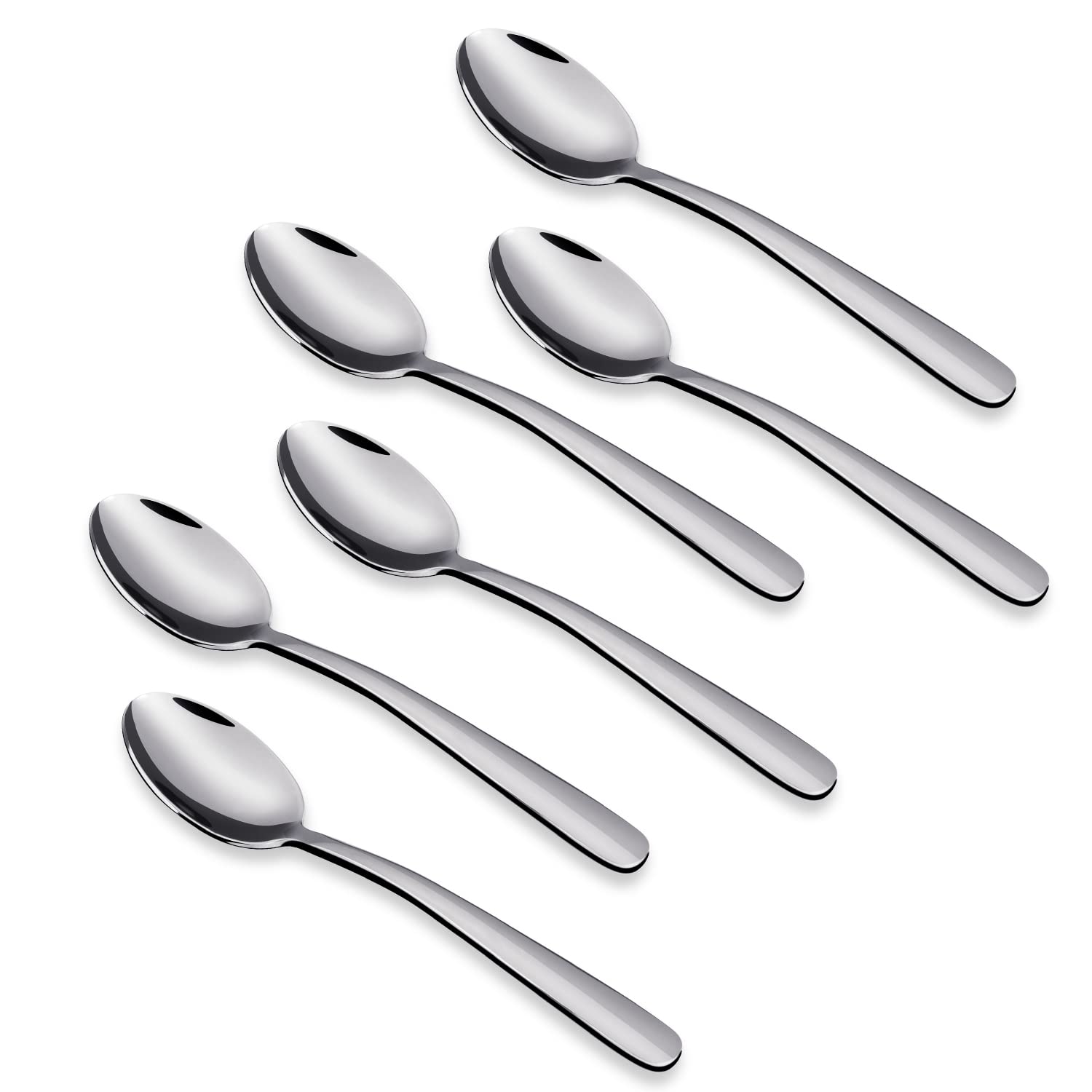 FOXAS Demitasse Espresso Spoons, 4-inch Mini Coffee Spoon, Stainless Steel Tiny Spoons for Dessert Mocha, Small Stirring Spoons Set of 6, Dishwasher Safe, Bon Appétit Serie