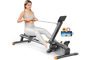 EYESUN Magnetic Rowing Machine, 350 LB Weight Capacity Rower Machine for Home Use, Tablet Holder and Comfortable Seat Cushion-New Version