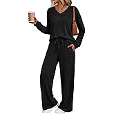 LILLUSORY Matching Lounge Set for Women, 2 Piece Cozy Outfit for Home, Travel, Fall & Winter