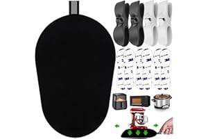 UXCRX Sliding Mat for Kitchen aid 5-8 Qt Bowl-Lift Stand Mixer,Mixer Mover Slider Mat Pad with 4 Pack Cord Organizers for Appliances,Heat Resistant Mat For Appliance,Kitchen aid Mixers Accessories.