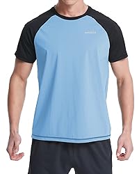 VAYAGER Men's Swim Shirts Rash Guard UPF 50+ Quick