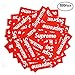 Sticker [100 PCS, 3.5 x 1.2 inch Box Logo] Waterproof Vinyl Supreme Stickers for Luggage, Cars, Laptops, Helmets, Skateboards