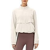 YOQYO Women's Lightweight Zip Up Athletic Workout Jacket Stand Collar Sun Protection Shirts Outdoor Jackets