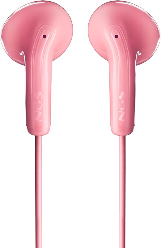 Cross Flip Pink - Cuffie Intraurali con Microfono e Pulsante Multifunzione, Controllo Musica e Chiamate Cavo 120 cm, Jack 3,5 mm
