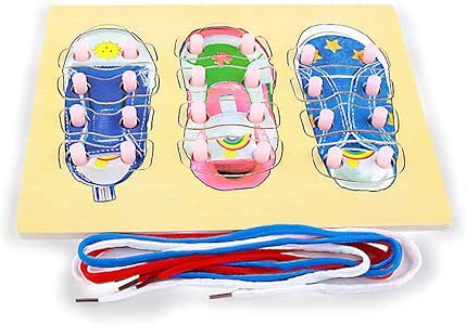 GREENSTORE - Tabla de amarrar de Madera para Aprender a Atar Tus