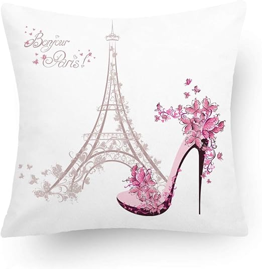 Amazon Com Azsmile Eiffel Tower Pillow Cases Home Decor Couch
