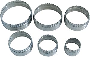 R&M International 1749 Stainless Steel Double Sided Biscuit Cutters, Assorted Sizes, 6-Piece Set