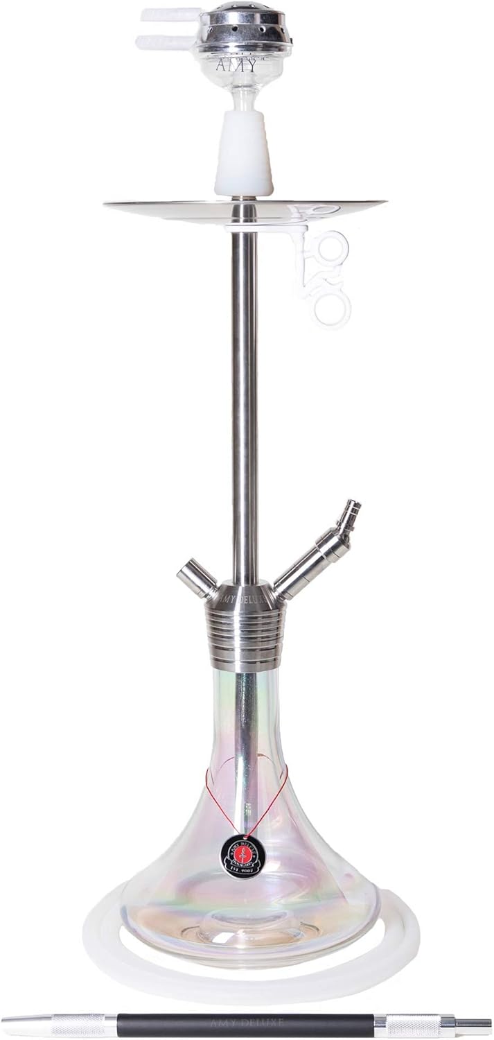 AMY Shisha Stick Steel SS09R aus Edelstahl Rainbow (Transparent