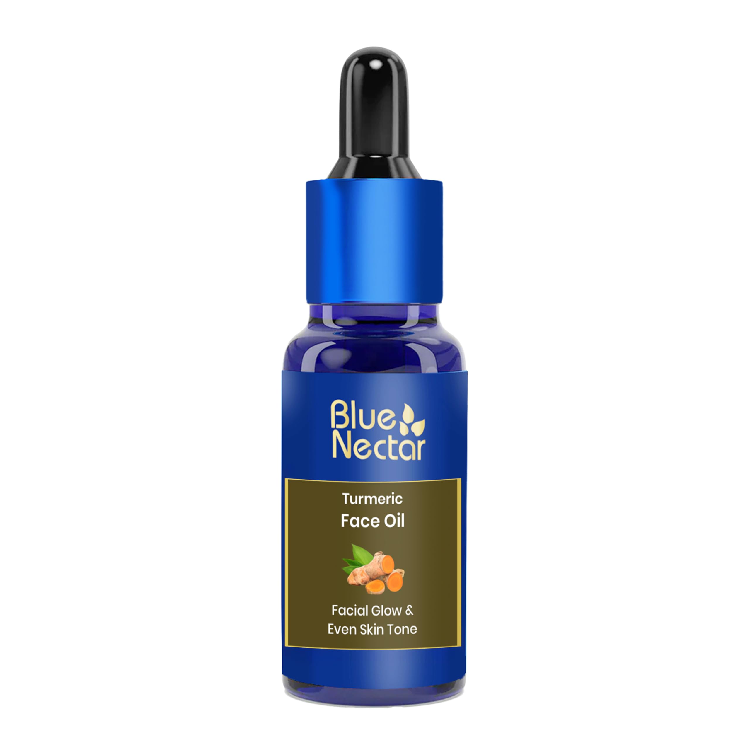 Blue Nectar Turmeric Face Oil | Authentic Ayurveda Face Serum | Nalpamaradi Thailam with Turmeric, Red Sandalwood & Amalaki for Glowing Skin for Women & Men (16 Herbs, 30ml)