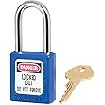 Master Lock 410BLU Lockout Tagout Safety Padlock with Key,Blue